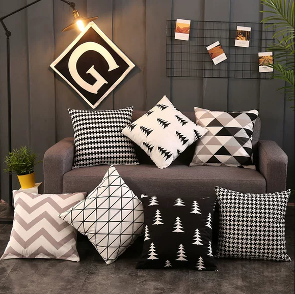 北欧抱枕靠垫沙发靠垫办公室腰靠